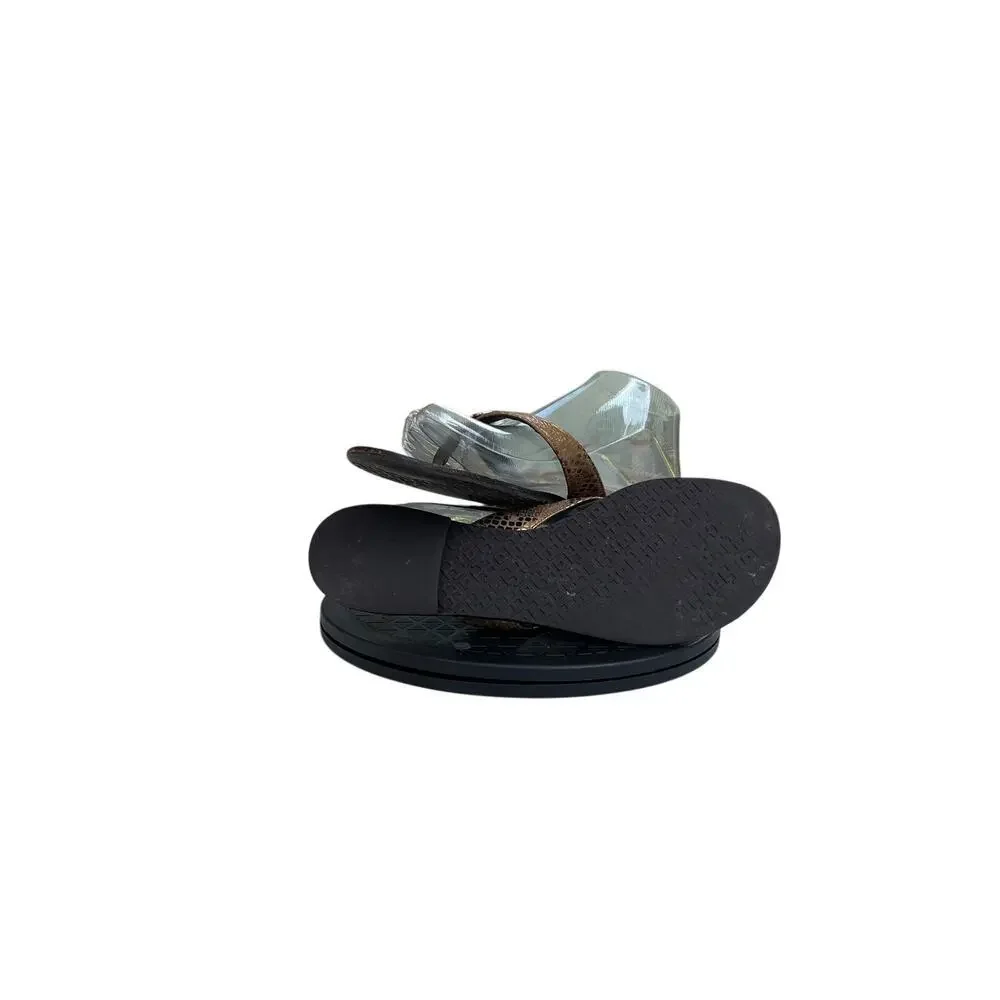 Tory Burch Mini Miller Sandals Womens Size 9.5 Gold Thong